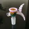 2 Style Heady Glass Bowls 14mm Mężczyzna Kolorowe Leam Bowl Piece Suche Zioła Tytoń Palenia Akcesoria do palenia dla Quartz Banger Oil Rigns Hookah