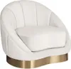 Whole Gold Frame Living room Furniture Round Backrest Practicable Metal lint Pure colors for Home el reception2538