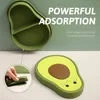 Babyveilige siliconen dineren plaat met deksel cartoon avocado waterdichte voeding kom servies antislip servies bpa gratis G1210