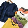 Printemps automne enfants sweats couleur pure à manches longues garçons sweats à capuche style coréen unisexe enfants pulls décontractés hauts BB164 211110