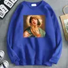 Męskie bluzy bluzy masy fiction druku z kapturem mężczyźni polar miękkie przypadkowe męskie ubrania z kapturem kieszenie z długim rękawem Vintage Manga Crewneck