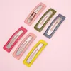 Old Cobbler Girl hair pins color School kindergarten girls headwear Candy colors Small Women039s Simple Metal resin clip Reta6509364