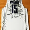Nikivip Kemba Walker Jersey # 15 UCONN Huskies Maglia da basket calda cucita S-XXL Blu navy Bianco Vintage