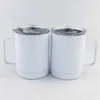Sublimação em branco canecas de aço inoxidável de aço inoxidável xícaras de café duplo parede portátil de vácuo TOUMBLERS TOUBLERS SEAJ231