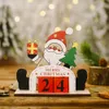 Juldekorationer Trä DIY Kalender Creative Santa Snowman Reindeer Countdown Calendar Desktop Ornaments BBA9548