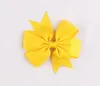 40 Colors 3 Inch Cute Ribbed Ribbon Hair Bows with Clip Baby Girl Hair pin Boutique Hair Accessories Party Gifts GC29