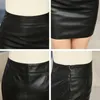 Kjol kvinnor sexig l￤der solid h￶g midja smal blyerts bodycon mini kjol office lady kjolar 210306