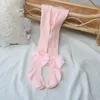 Ins Baby Girls Ribbon Bows Terre Toddler Kids Vertical Stripe Tripe Pantyhose Party Party Dance Leggings for Children Prince4782315