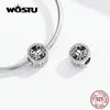 Wostu cancer konstellation pärlor 925 sterling silver zircon charm passform original diy armband pärlor för smycken gör cqc1213 q0531