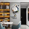 MEISD Modern Design Wandklok Creatieve Quartz Silent Watch Pendulum Woondecoratie Woonkamer Horloge Wall Art 210930