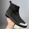 Män Snow Boots Pointy Toe Male Ankel Boots Suede Läder Vinterskor 15 # 25 / 20t50