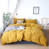 Ensembles de literie 4 pièces/ensemble pur coton Simple lavable chambre couette hiver chaud ensemble de lit