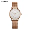 Sinobi Simple Women's Wrist Watches Gold Watchband Top Luksusowa Marka Dziewczyna Look Crystal Quartz Clock Ladies Wristwatch Reloj Mujer 210616