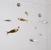 Corridor decoration Decorative Objects ceiling hanging decoration mall window personalized creative electroplating fish hot pot shop decorations Pendant