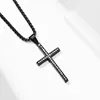 Hanger Kettingen Design Hip Hop Crystal Cross Ketting voor Mannen Iced Out Ketting Zirkoon Charm Religion Sieraden Gift