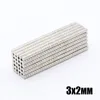 200 Stück N35 Rundmagnete 3 x 2 mm Neodym Permanent NdFeB Starker, leistungsstarker magnetischer Mini-Kleinmagnet
