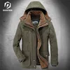 Veste d'hiver pour hommes Parka mi-longue Plus velours épais chaud multi-poches vestes solides Parkas mâle manteau grande taille vêtements 211204