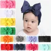 Big Hair Bow Girls Headband Söt Baby Elastiskt Hårband För Barn Fast Turban Kids 2021 Festival Hårtillbehör