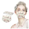 Moederdag volwassen vrouwelijke wegwerp bloem afdrukken masker Drie-lagen niet-geweven stof