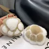 Kvinnor Flickor Gåva Kanin Fur Cat Claw Nyckelringar Söt Key Pendant Bag Keychain Fashion Tillbehör