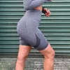 Yoga Outfit Scrunch Bum Cycling Shorts Ribbed Seamless Fitness Push Up BuLift Leggings Gym Wear Booty High Waist Summer Biker