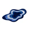 Alfombra en forma de nube Alfombra artística Estilo INS Cama acogedora Habitación Suave Súper absorbente Almohadilla antideslizante Piso azul Alfombra con mechones 80x120CM 220301