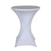 Table Cloth Elastic Cocktail Cover 60/80cm Height Stretch Spandex Wedding Party Bar El Decoration HIgh Quality