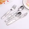 Kids Flatware Sets 7 Colors 304 Stainless Steel Cutlery Set Western Style 4 Piece Tableware Set Color Plating