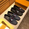 A1 디자이너 Mens 정품 가죽 신발 아파트 블랙 운전 Moccasins 여름 남성 신발 브랜드 스파리 사회 신발 11