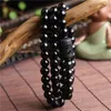 Brins de perles Bracelet Tourmaline noire naturelle 6/8/10mm perles de pierre gemme énergie multicouche Yoga femmes hommes cadeau Kent22