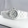 أزياء العلامة التجارية Ceramic Watch H0968 32 38mm مقاومة للماء هدية المرأة الفاخرة الكوارتز الساعات الراقية Relogio262f