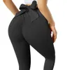 Booty Lifting Bowknot Lift Lift Hip Calças Esportes Alta Cintura Leggings Scrunth Butt Workout Mulheres Fitness Leggings Gym Running Teets