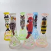 Glass Bong 13 pulgadas de altura Hookahs Colorful Thick Pyrex Recycle Beaker Bongs Pipa de agua Fumar Tabaco Hierba Accesorios Dab Rig