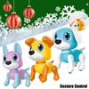 لعبة روبوت الكلب الإلكترونية ذكي الكلب لعبة الحيوانات الأليفة مع أضواء الاستشعار لفتة والأصوات الجرو، ولعب لعبة الموسيقى للأطفال