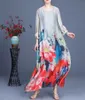 Spring and Summer Casual Loose Women's Dress Printed Pastoral Elegant Temperament Irregular Long 210615