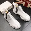 Nieuwe modeontwerper Men's 2020 High Tops Zipper Casual Flats Platform Boots Ankle Boot Skateboard schoenen Zapatos HOMBRE B2 425 926
