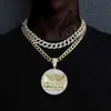 Hip Hop Last Supper Pendant Necklace Men's jewelry Iced Out Cuban Link Fashion Men Gift Jewelry chain 210929236P