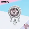 WOSTU Hot Fashion 925 Sterling Silver Radiant Heart Charm Perles Fit Bracelets Pendentif Original Délicat Bijoux Cadeau CQC999 Q0531