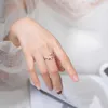 Open Adjustable Simple Ring for Women Fashion 925 Sterling Silver Shining Zircon Cute Star Airplane Fine Jewelry 210707