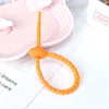 Silicone Strap Storage Soft Tape Data Buntband Sleepy Cable Organizer Winder Silicone buntband Sealing Rope Random Color