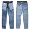 Plus Größe 42 44 48 50 52 Winter Winter Warm Jeans Business Bräußeres Blau Schwarz Gerade Lose Denim Hose Männliche Marke Hose 211111