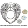 Photo Christmas ornaments Angel Wing Ornament Stylish Pendant For Decoration My Heart Is In Heaven Memorial Christmas Decoration with rope