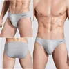 3pcs / pack sous-vêtements pour hommes coton respirant slips pour hommes confortables culottes solides hommes lingerie plus taille 210707
