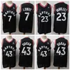 Männer Basketball Kyle Lowry Trikot 7 Pascal Siakam 43 Fred VanVleet 23 Alle genäht Schwarz Rot Weiß Teamfarbe für Sportfans