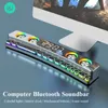 Computador Bluetooth Sem Fio Speakers Relógio LED Display 3D Stereo Subwoofer AUX FM Bar de Som TV Home Theater