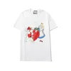 T-shirt 21ss T-shirt da donna T-shirt con stampa di cartoni animati Stampa di lettere T-shirt da donna stile casual T-shirt da uomo di buona qualità Taglia S-2XL