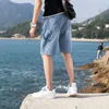 Hommes jean hommes Denim Shorts 2021 Streetwear taille élastique culotte Bermuda mâle grande poche décontracté demi Jean été mode Cargo