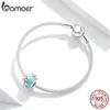 Bamoer Блестящие снежинки Charm Fit Original Braclets Bangle 925 Стерлинговое серебро FIIE DIY Браслет Ювелирные изделия SCC1650 Q0531