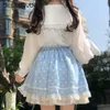 Kadın Bluzlar Gömlek Japon Lolita Tiki Tarzı Bahar Sonbahar Kadın Bluz Denizci Yaka ile Dantel Beyaz Blusa Sevimli Kawaii Tatlı Kız '