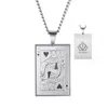 Couple's Playing Cards Necklace, Her King and His Queen Necklace in Stainless Steel, Lover Gift